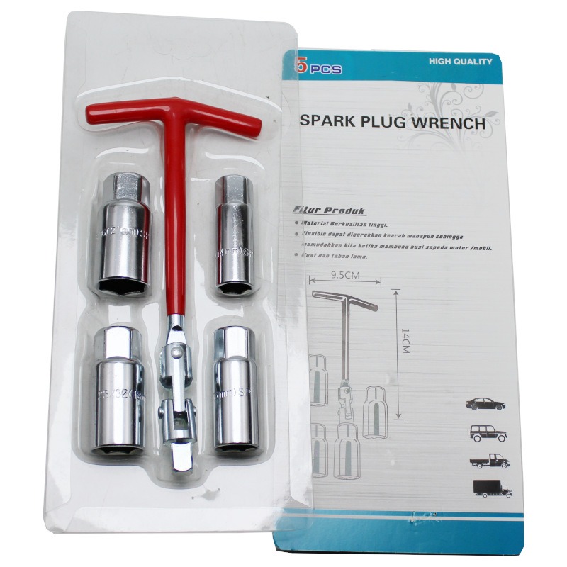 Spark Plug Socket Set - ชุดเครื่องมือซ่อมรถจักรยานยนต์ 3 in 1 ชุดเครื่องมือถอดหัวเทียน ประแจบล็อก