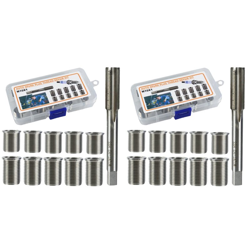 Spark Plug Socket Set - 【เทศกาล】2 ชุด M10x1 ชุดซ่อมหัวเทียน, ชุดแทรกเกลียวแบบ M6-M14,
