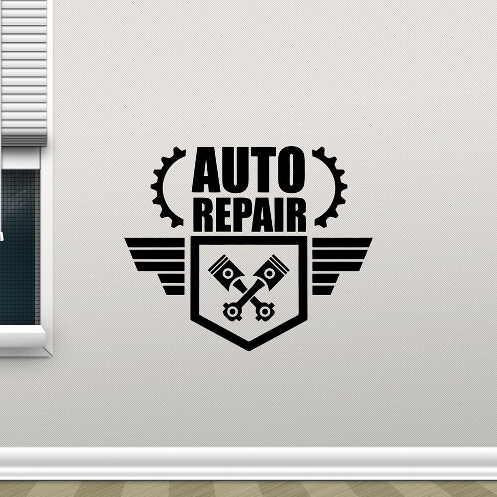 Auto Repair Wall Decals Creati - Auto Repair Shop Logo บทวิจารณ์และราคา
